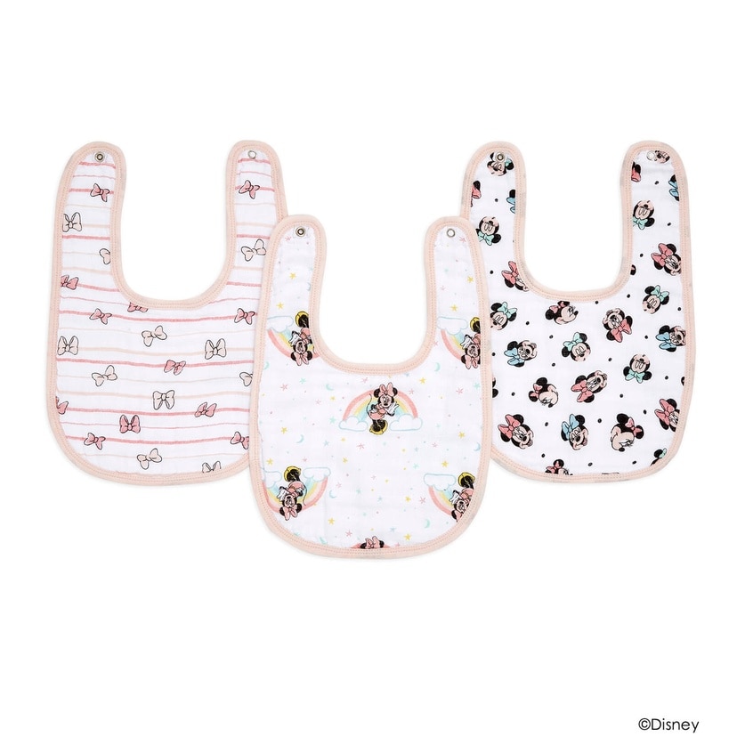 スナップビブ/ミニーレインボー/3枚