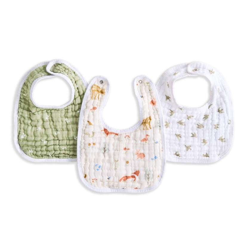 スナップビブ/セージウッドランド/3枚