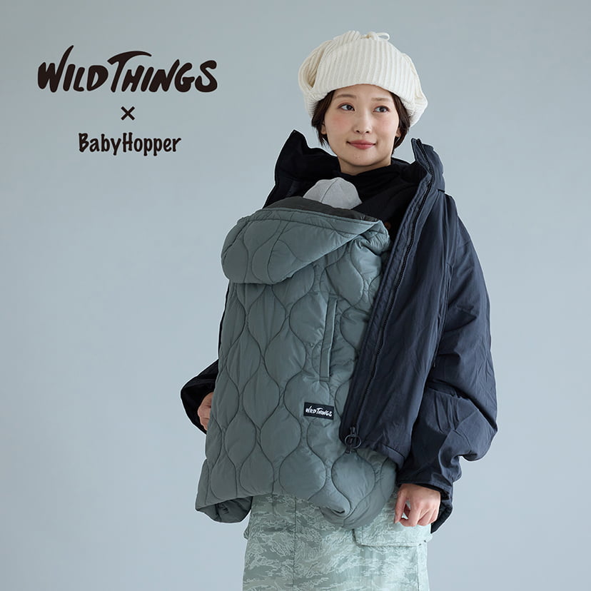 WILD THINGS(ワイルドシングス)キルティング防寒ケープ/モス