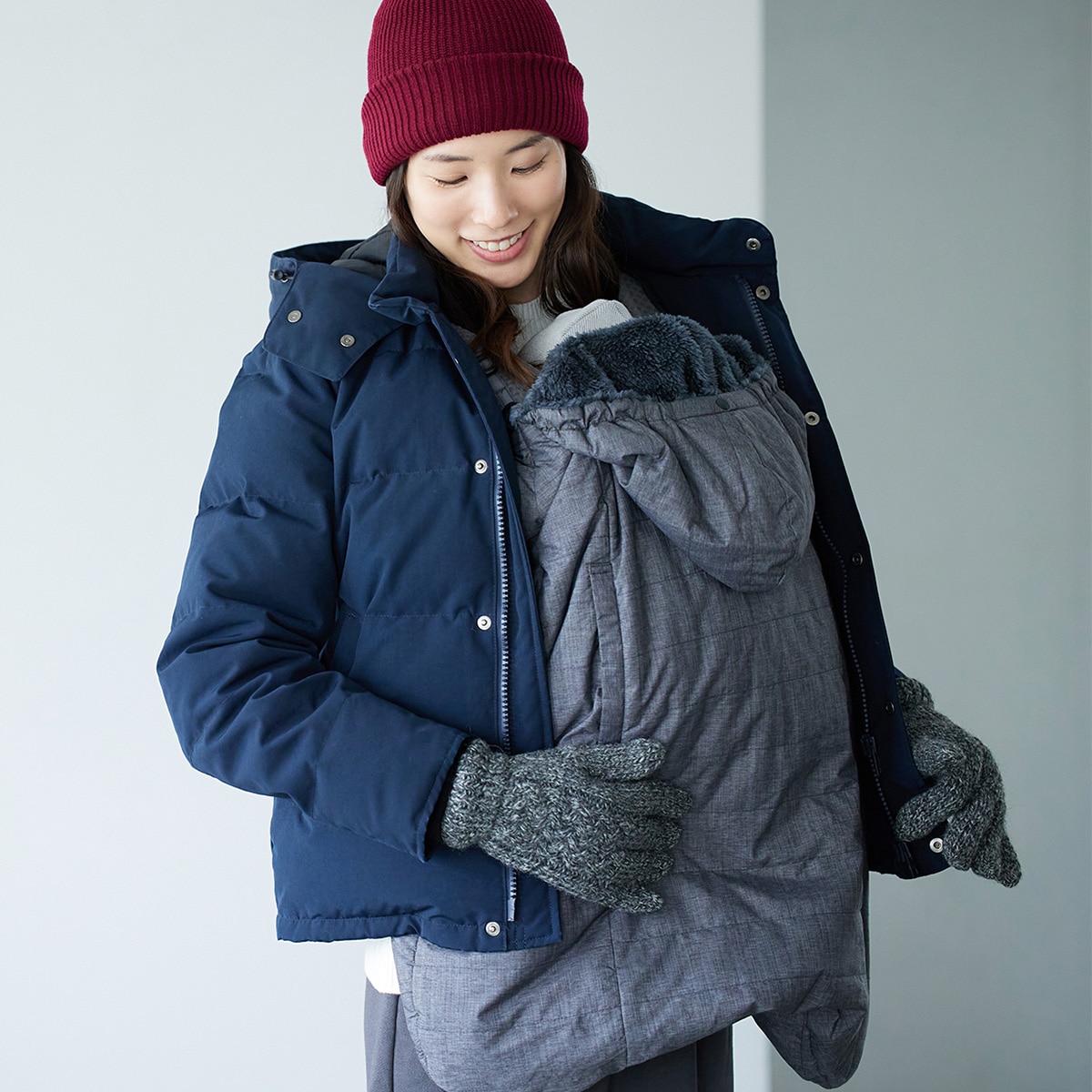 マルチプル防寒ケープ/グレー