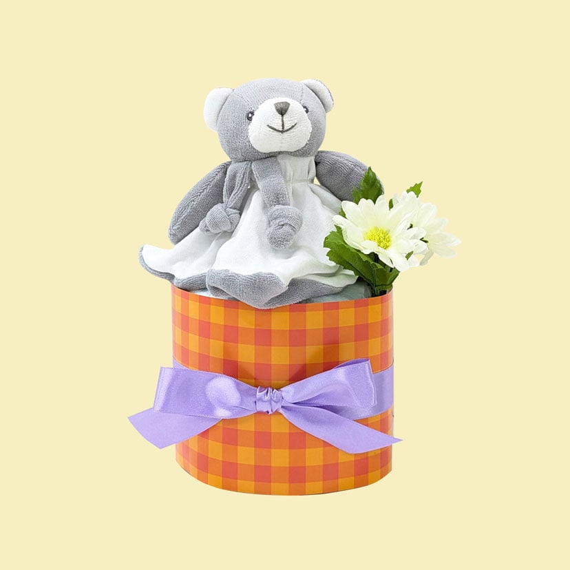 ダイパーケーキ/BabyNat/ドゥードゥーBIO/くま/グレー