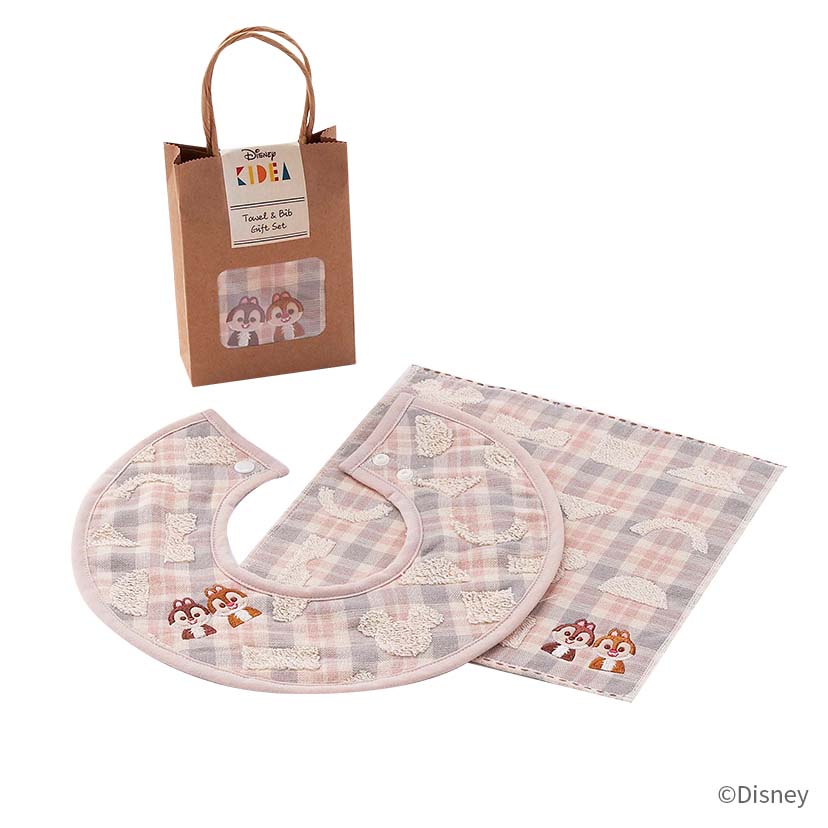 KIDEAタオル・ギフトセット/エラブ/タオルハンカチ＆スタイ/チップ＆デール