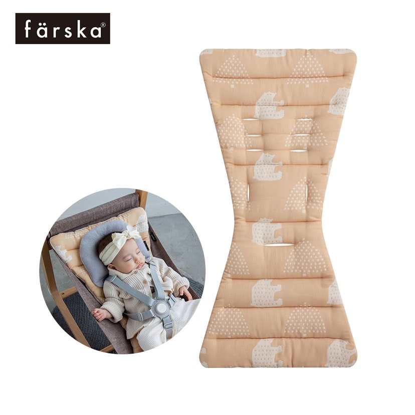 三重ガーゼゆりかごクッション/モリノクマ/ティーブラウン