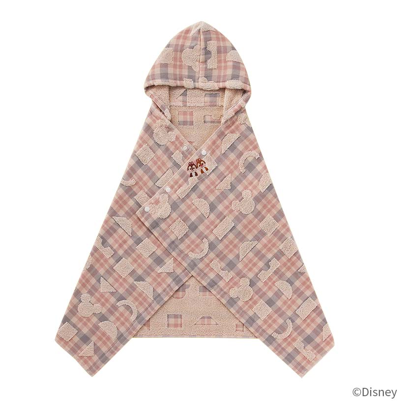 KIDEAタオル/エラブ/フード付きバスタオル/チップ＆デール