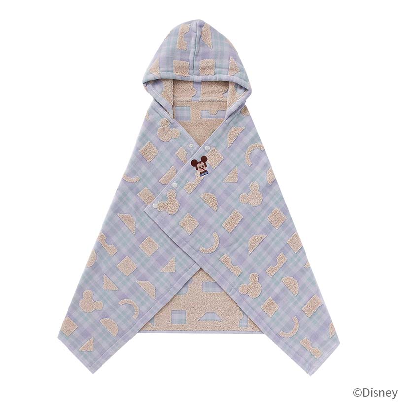 KIDEAタオル/エラブ/フード付きバスタオル/ミッキー