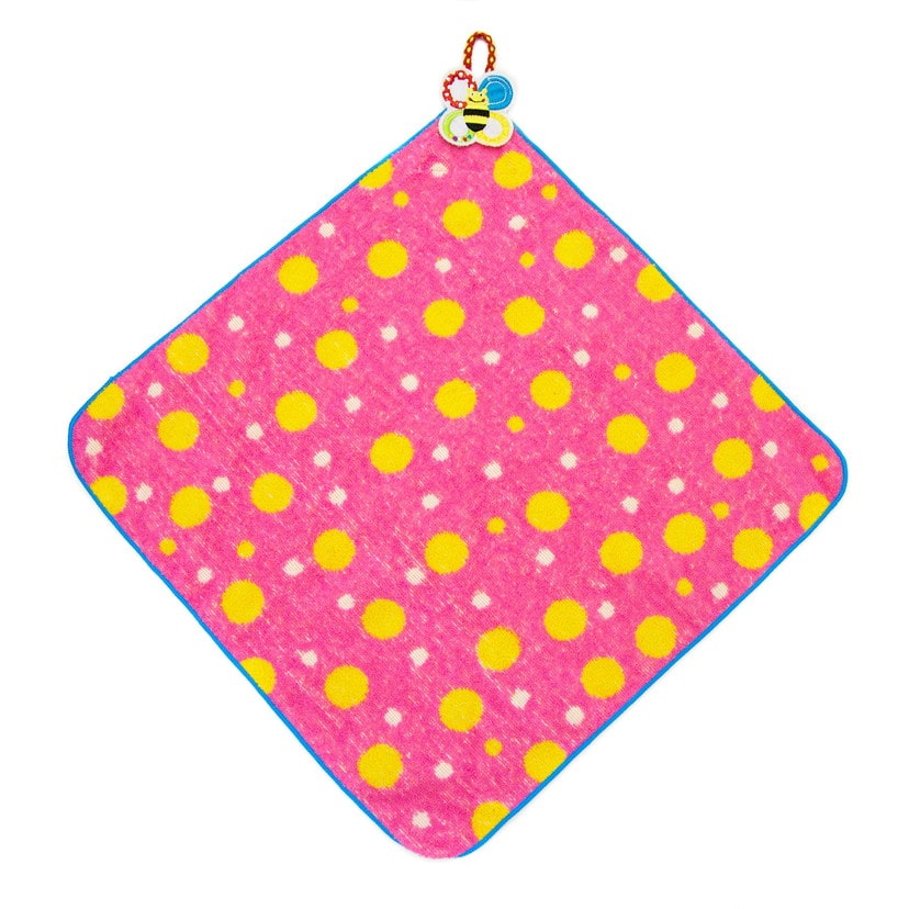 ふんわりループ付きタオル/ピンク