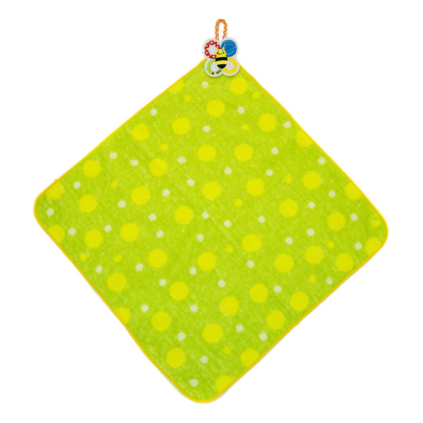 ふんわりループ付きタオル/グリーン