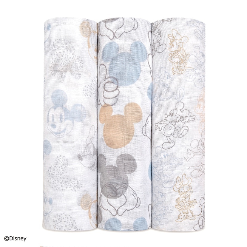 スワドル/ミッキー+ミニー/3枚