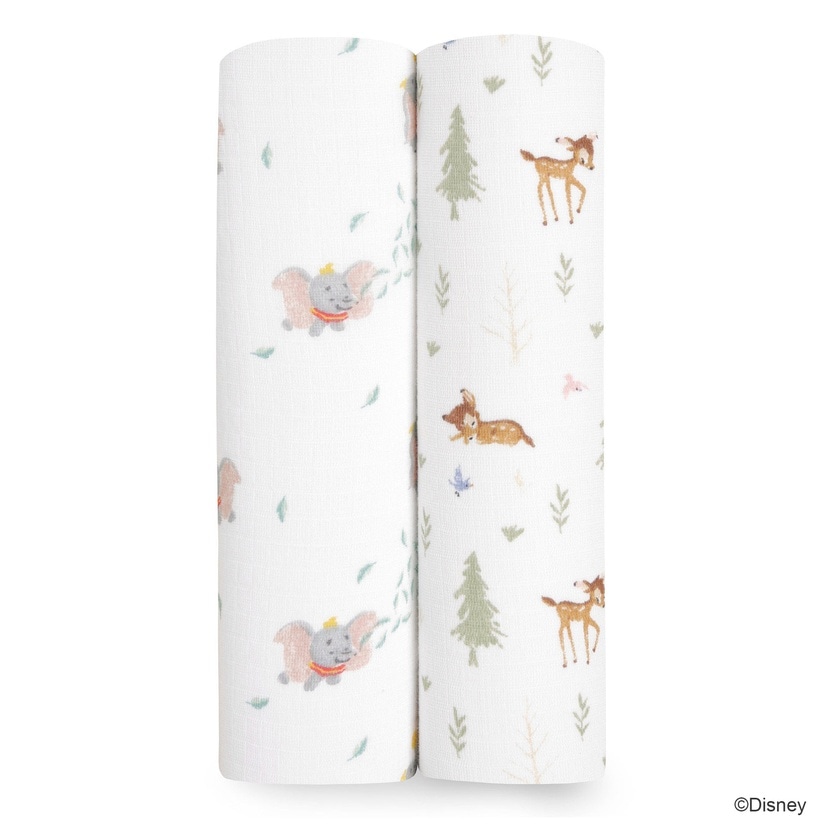 スワドル/ディズニー+フレンズ(ダンボ・バンビ)/2枚