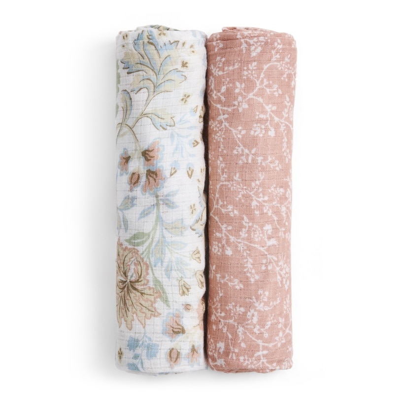 スワドル/ビクトリアンフラワーズ/シルキーソフト/2枚