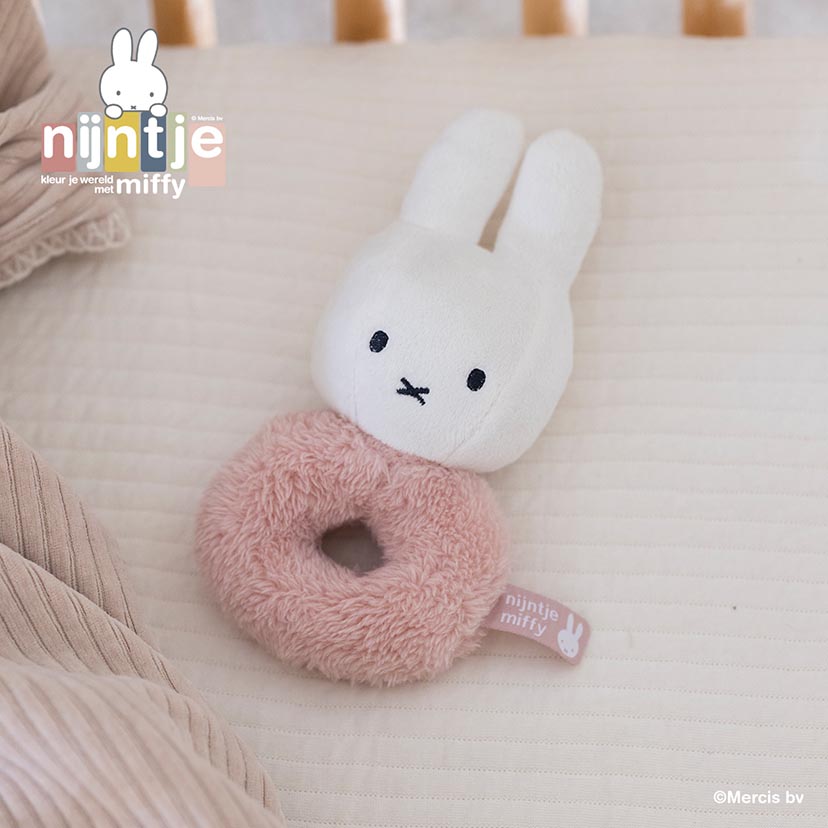 miffy ミッフィーラトル/フラッフィー/ピンク